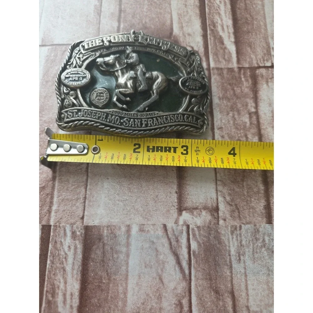 VTG 1995 The Pony Express Belt Buckle St. Joseph,‎ MO - San Francisco, CA